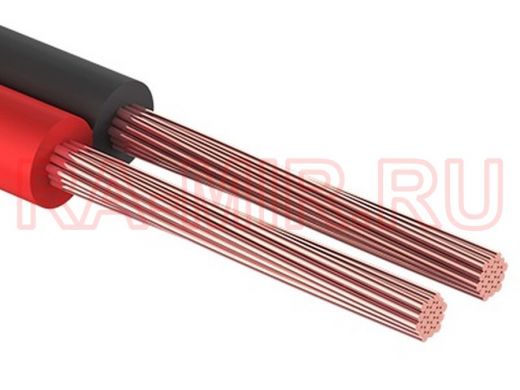 Акустический кабель красно-черный 2х2,5мм.кв. ШВПМ 2х2,5   CCA PROCONNECT  (цена за 1метр)
