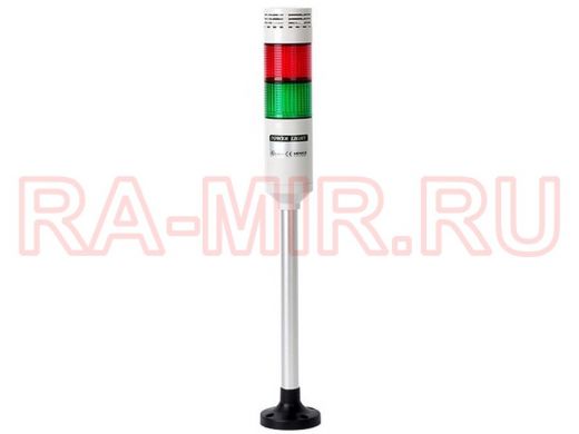 PTE-APB-202-RG (24 VDC/VAC) Светосигнальная колонна d=56 мм со звонком, светодиодная, 2 цвета (красн