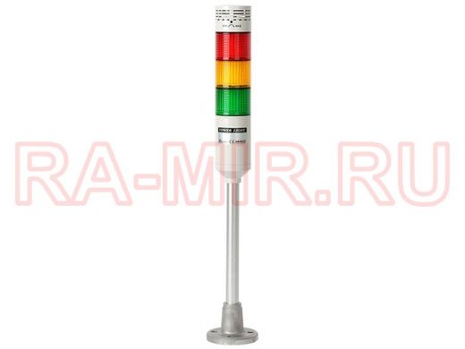 PTE-APZ-302-RYG (24 V) Светосигнальная колонна d=56 мм, светодиодная 3 цвета (красный, желтый, зелен