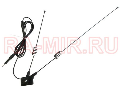 "FIX-115P" BLACK автомобильная  желобковая антенна для автомагнитолы, диапазон FM,УКВ,чёрные пружины