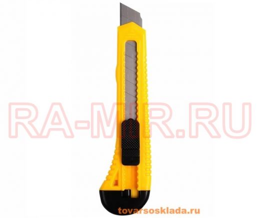 Нож с сегментированным лезвием 18 мм корпус  пластик R12-4903