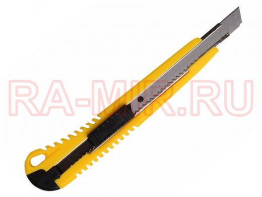 Нож с сегментированным лезвием  9 мм корпус  ABS пластик Rexant