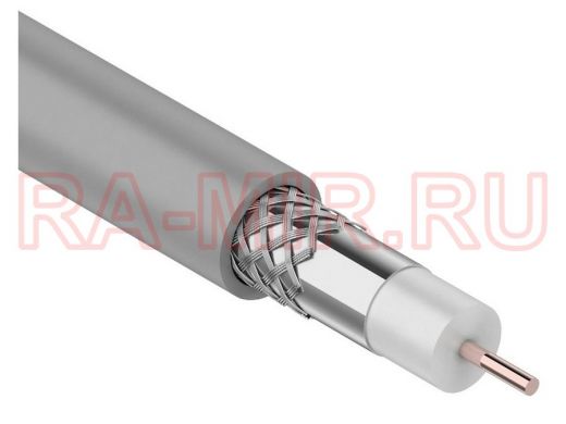 RG8X  кабель коаксиальный серый 50 Ом для мобильного интернета 4G и LTE,CCS/Al/A 75 % 100м "REXANT"