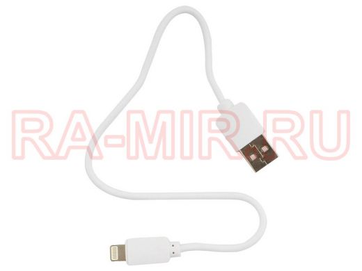 Шнур USB / Lightning (iPhone) Гарнизон GCC-USB2-AP2-0.3M-W AM/Lightning, 0.3м, белый,
