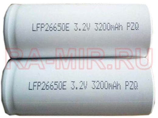 Аккумулятор IFR 26650, 3000 мАч, LifePO4-аккумулятор 3,2В. ток 3C (10А.)