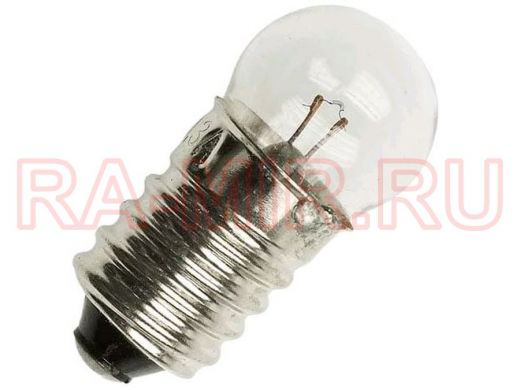 Лампа    6.3V/0.30A  МН E10/13 резьба, Россия