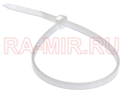 300х4мм кабельный хомут (стяжка нейлонoвая) nylon белая (100 шт) REXANT
