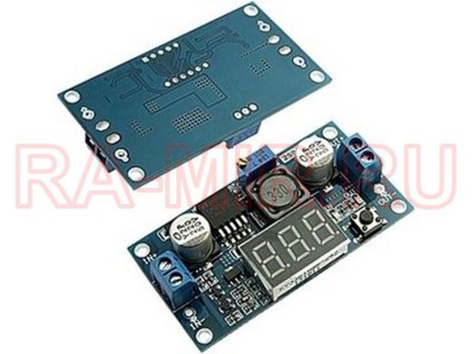 Модуль DC-DC понижающий вход 4,0-38V - вых. 1,25-36V, до 5А (на LM2596) с LED вольтм.  "BP-129328"