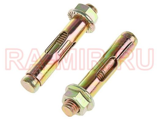 Анкерный болт с гайкой  8х 85 (100шт) "ABI-KREP 16762" 2,774кг резьба М6, вес 1шт 27,734г