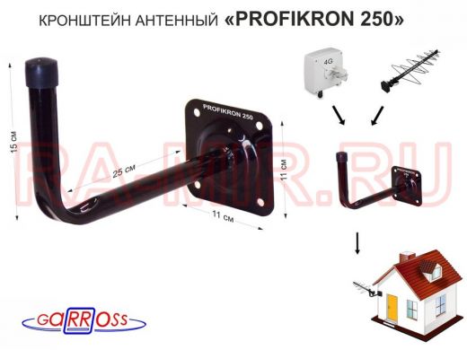 Кронштейн антенный к стене вылет 0,25м 