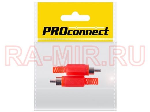 Разъём аудио, RCA пайка, красный, (2шт.) (пакет)  PROconnect