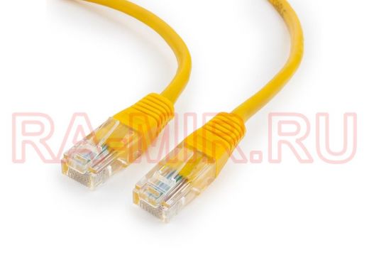 Патч-корд Cablexpert PP12-0.5M/Y кат.5e, 0.5м, UTP литой, многожильный (жёлтый) PP12-0.5M/Y