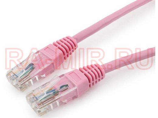 Патч-корд Cablexpert PP12-1M/RO кат.5e, 1м, UTP литой, многожильный (розовый) PP12-1M/RO