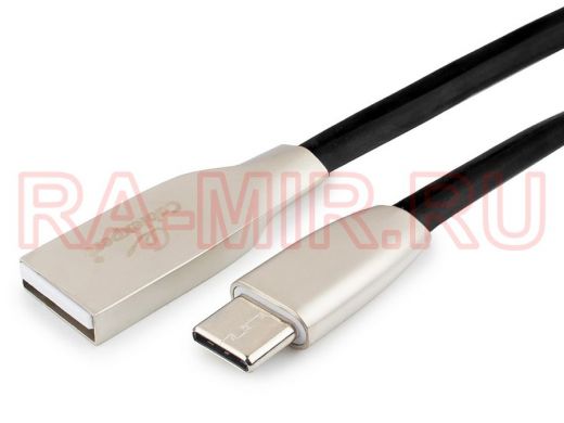 Шнур USB / Type-C Cablexpert CC-G-USBC01Bk-0.5M,AM/Type-C, серия Gold, длина 0.5м, черный