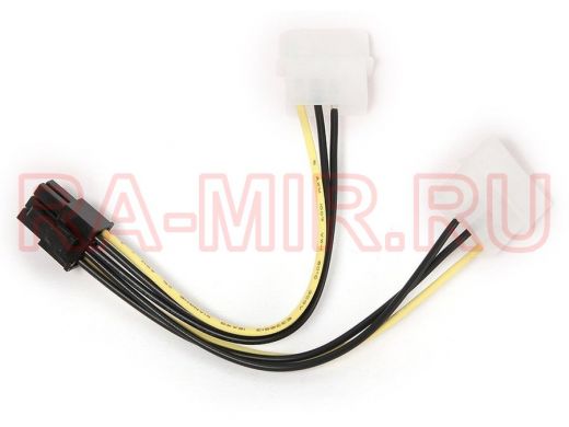 Разветвитель питания Cablexpert CC-PSU-6, 2хMolex->PCI-Express 6pin, для подключения в/к PCI-Е (6pin