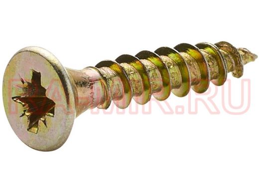 Саморезы универсальные оцинкованные  5х 35 жёлтые (  1шт) "ABI-KREP  6963" Pozi PZ 3,1г