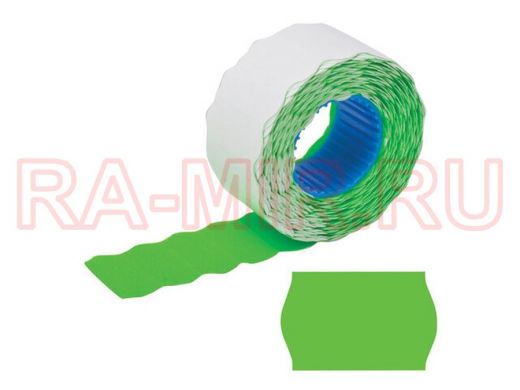 Этикет-лента 26*16мм волна, зеленая, КОМПЛЕКТ 5 рулонов по 800 шт. "BR-79134"