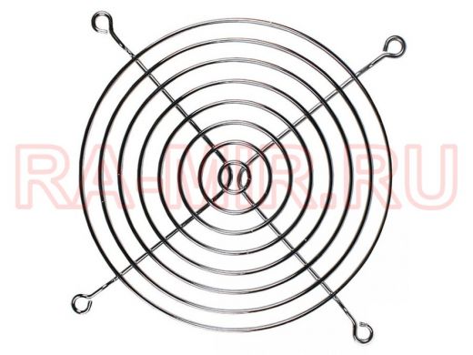 Решётка для вентилятора хромированная 120мм х 120мм (8 колец, 4 отв, метал, хром) 