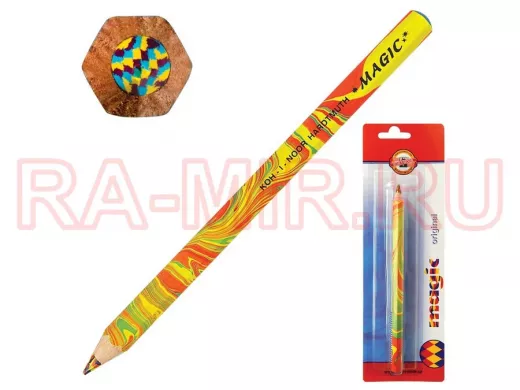 Карандаш с многоцветным грифелем "BR-101569" , 1шт., Magic "Original", 5,6 мм, блистер