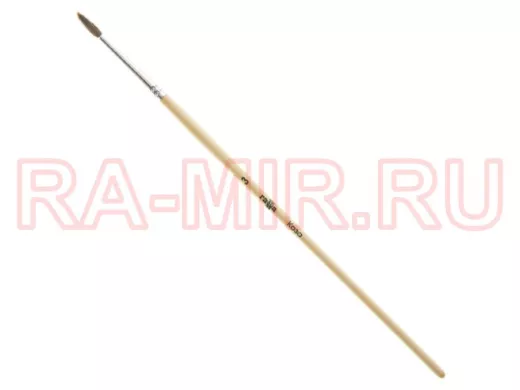 Кисть коза "BR-102458" (1 штука), круглая, №3, 280618.02.003