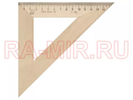 Треугольник деревянный, угол 45, 16 см, УЧД, С16 "BR-102582"