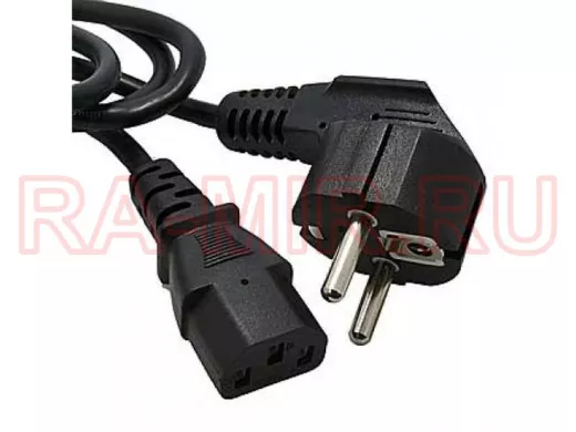 Кабель питания 3м  для компьютера, монитора  SCZ Угл-прям.    3м.   3х0.75 Сетевые шнуры