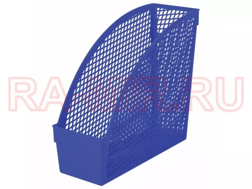 Лоток вертикальный для бумаг "BR-107971" "Profit", 270х100х250 мм, сетчатый, полипропилен, синий