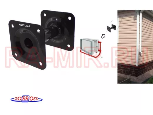 Кронштейн для крепления гермобокса с видеокамерой, вылет  10 см c отв. 