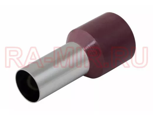Наконечник штыревой втулочный изолированный красный  (CE 350016 red) REXANT