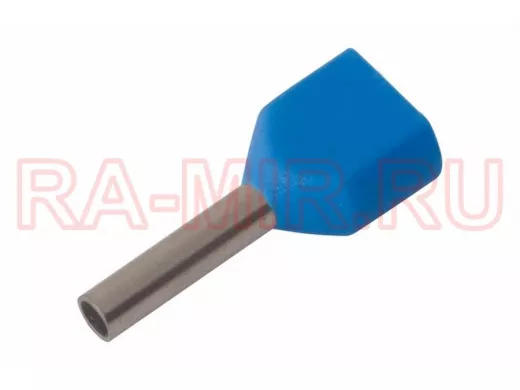 Наконечник штыревой втулочный изолированный 2 x 0.75mm kb  REXANT
