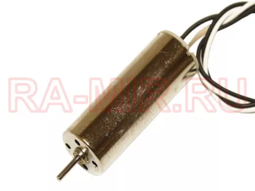 Двигатель 3,7V RC8523WB (L/Dдвиг=23/8,5mm, L/Dвала=8,5/1,0mm, 47500об/м, 0,08А, выв.ч/б.) для авиамо