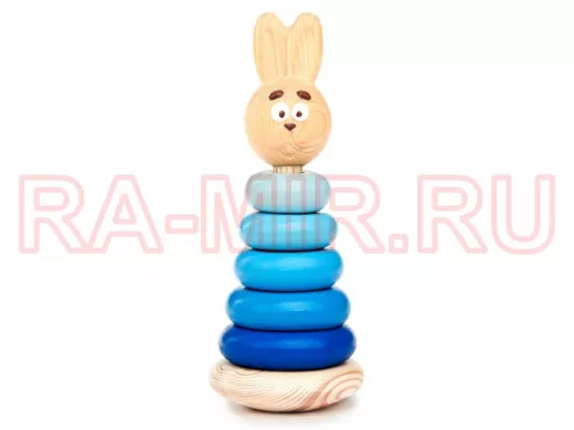 Пирамидка "Зайчонок"  игрушки из дерева