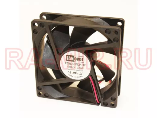 Вентилятор  +24В;   80х80х25мм;  0,15А "FD8025S24H"  (втулка, 3500об/мин)
