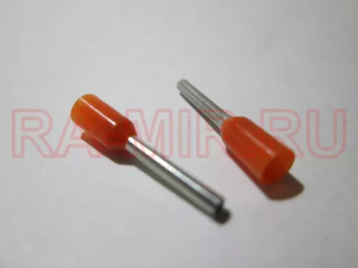 Наконечники штыревые втулочные изолированные IKY 0,5/8 (500шт) "KLEMSAN",арт.570010 (за шт.)