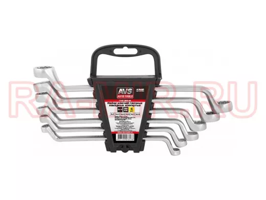 Набор ключей гаечных накидных изогнутых на держателе (8-19 мм) (6 предметов)