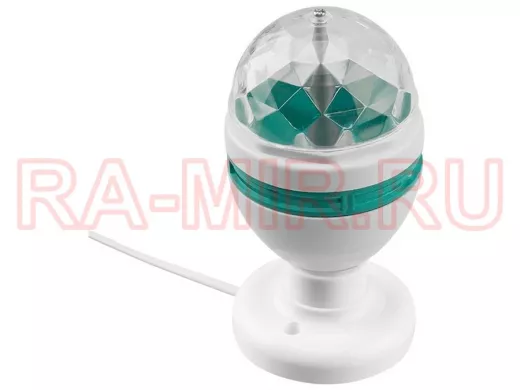 Диско-лампа светодиодная e27, подставка с цоколем e27 в комплекте, 230 В