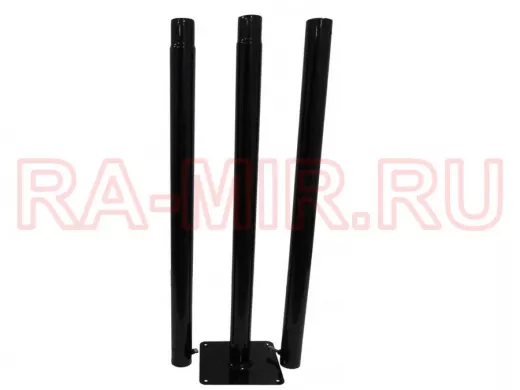 "ОПОРА ДАЧНАЯ-3000-13837" высота 3м, черная, садово-парковая для светильников, диаметр трубы 51мм