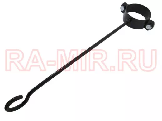 Кронштейн "ХОП -2" черный для крепления цветов с подвесом на мачте, кронштейне, трубе диаметром 50мм