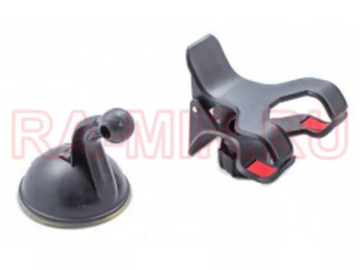 Автодержатель на присоске "ABI-KREP 140517" c зажимом, чёрный