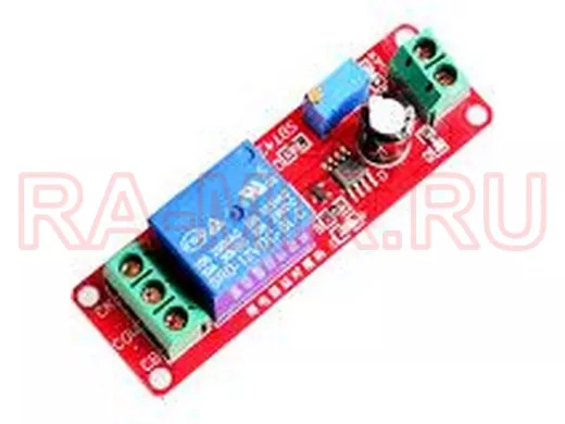 Релейный таймер (задержка вкл.) 0-10сек, DC 12V, P = 2200W