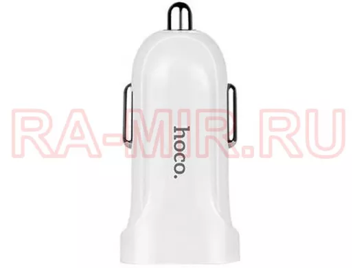 Автомобильный адаптер HOCO, Z2, 1 USB, 1500mA, пластик, кабель микро USB, цвет: белый