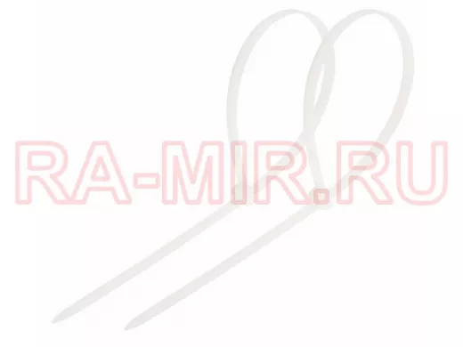 300х5мм кабельный хомут (стяжка нейлонoвая) nylon белая (100 шт) REXANT