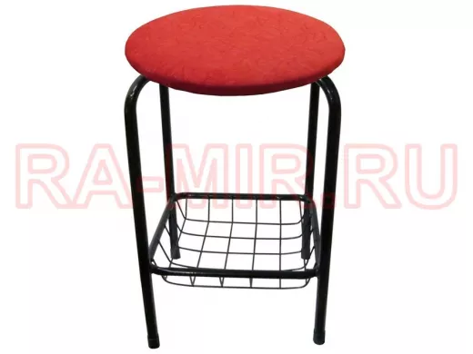 Табурет с подставкой для ног и корзинкой для вещей 