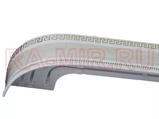 250см карниз ДНК Меандр 3 ШАМПАНЬ в индивид. упаковке ультракомпакт