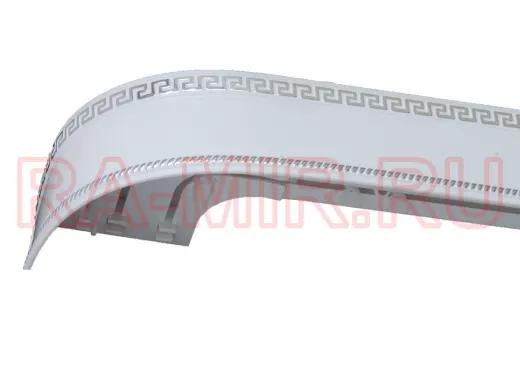 340см карниз ДНК Меандр 3 БЕЛЫЙ в индивид. упаковке ультракомпакт