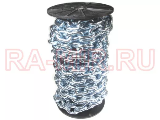 Цепь короткозвенная, сварная, цинк DIN 766 10 мм (15 метров) цена за 1 метр