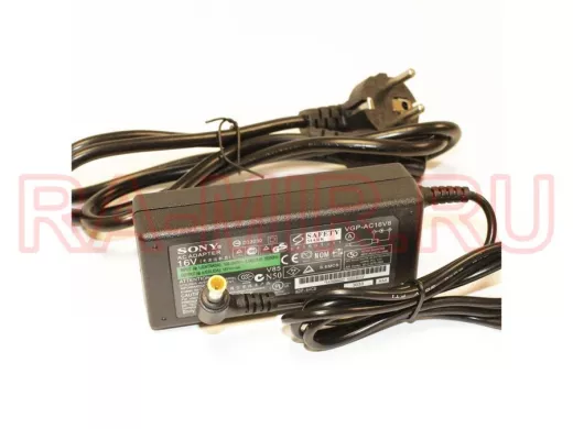 Блок питания  16 Вольт   4A  "BP-167861" шт. 4,4х6,5мм с "пином", как "Sony" со шнуром, N211