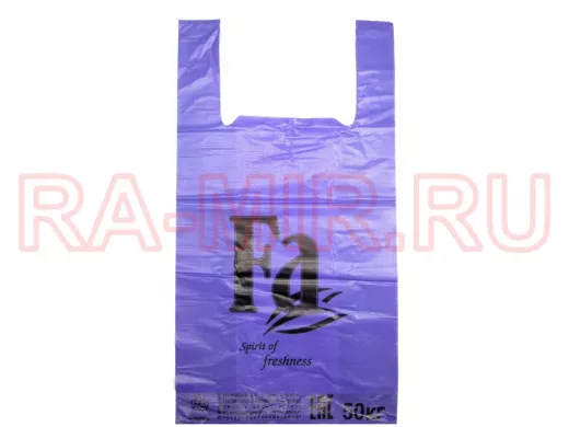 Пакет майка ПНД 30х16х57 30мкм FA фиолетовая (200шт./уп) (цена за 1шт)