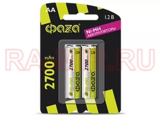 Аккумулятор AA 2700 mAh 1,2В ФАZA Ni-Mh BL-2 (цена за 1 элемент)