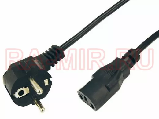 Кабель питания 1,8м с заземлением Евро  0.75мм  (PE) R11-1121